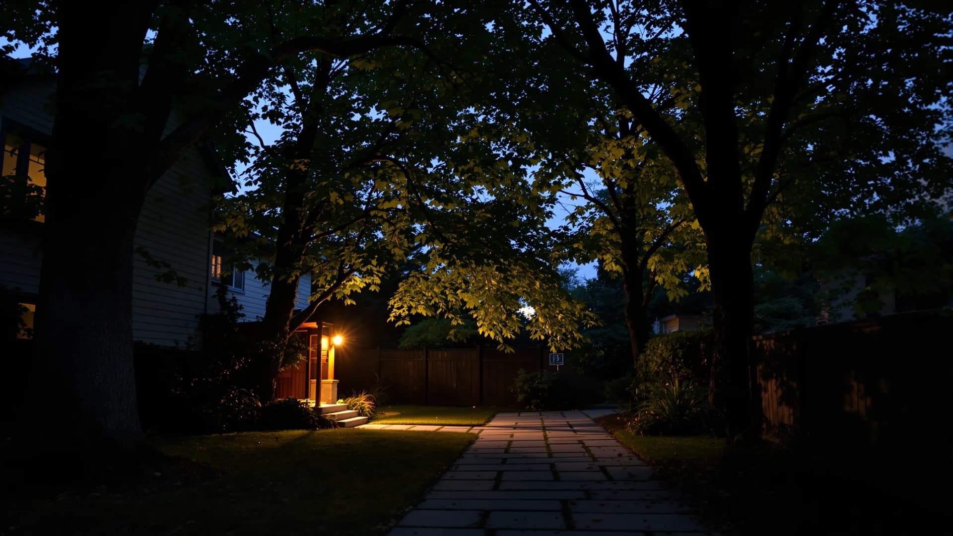 Mount Royal rear laneway at dusk
